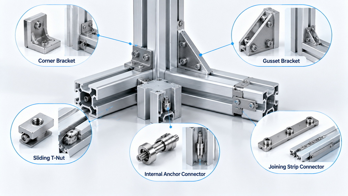 Types Of Aluminum Extrusion Connectors Types Of Aluminum Extrusion Connectors