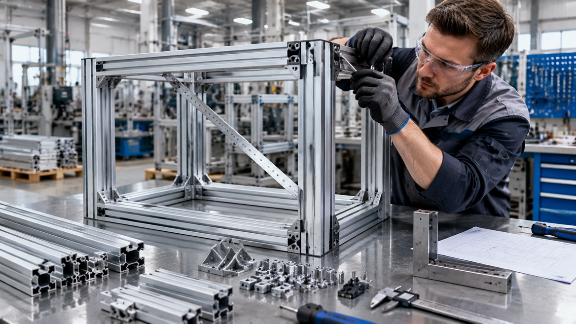 Aluminum Profile Frame Assembly Process Aluminum Profile Frame Assembly Process